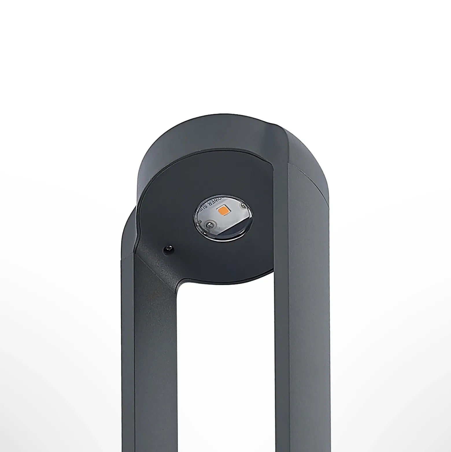 Lucande, bolardo luminoso LED Habsa, 80 cm, antracita, metal