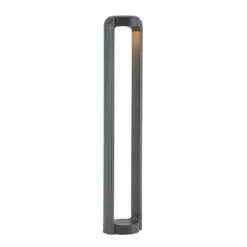 Lucande, bolardo luminoso LED Habsa, 80 cm, antracita, metal