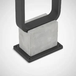 Lucande, bolardo luminoso LED Belna, 100 cm, antracita, hormigón, IP65