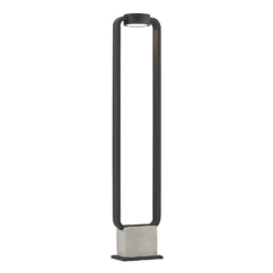 Lucande, bolardo luminoso LED Belna, 100 cm, antracita, hormigón, IP65