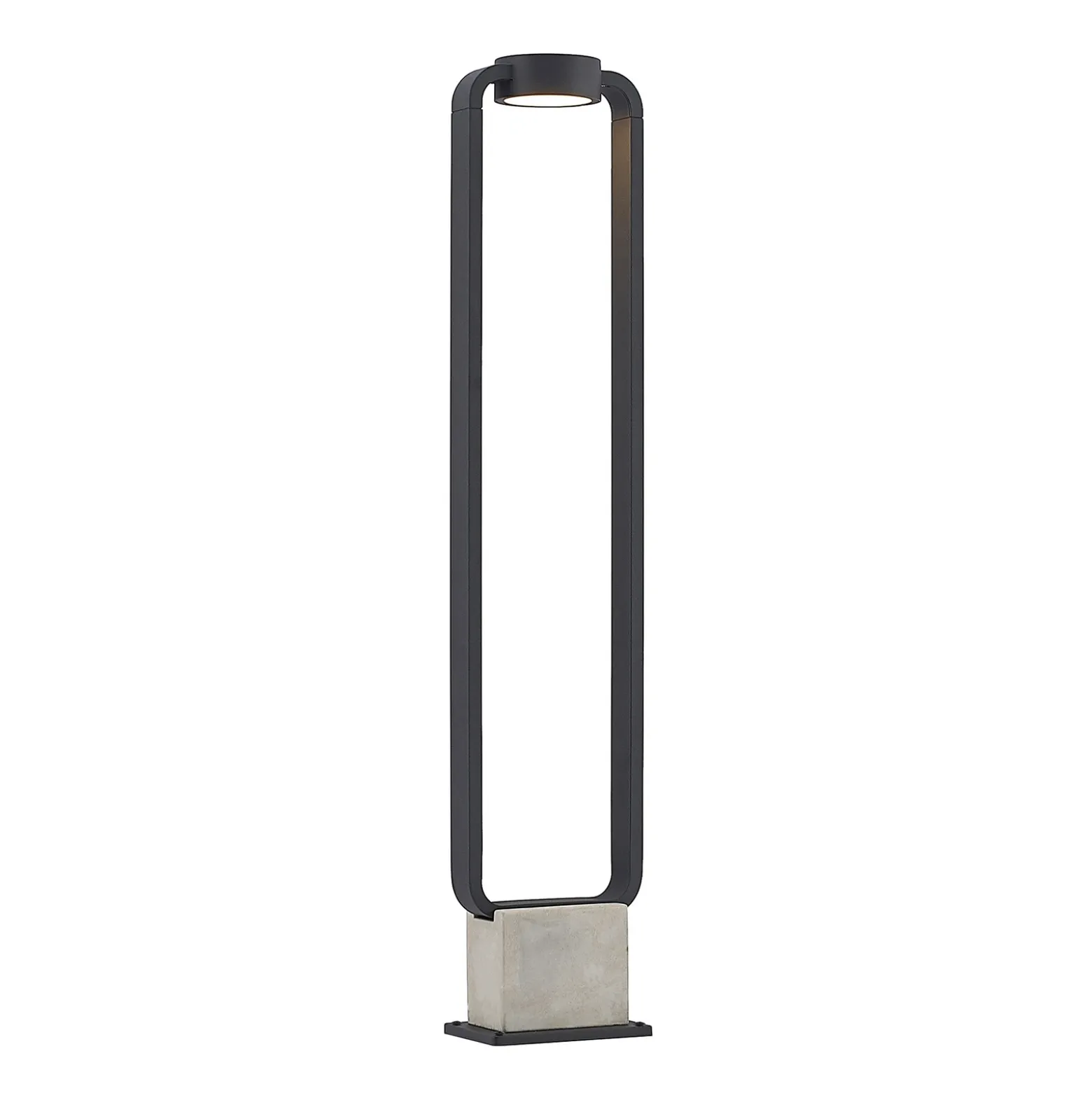 Lucande, bolardo luminoso LED Belna, 100 cm, antracita, hormigón, IP65
