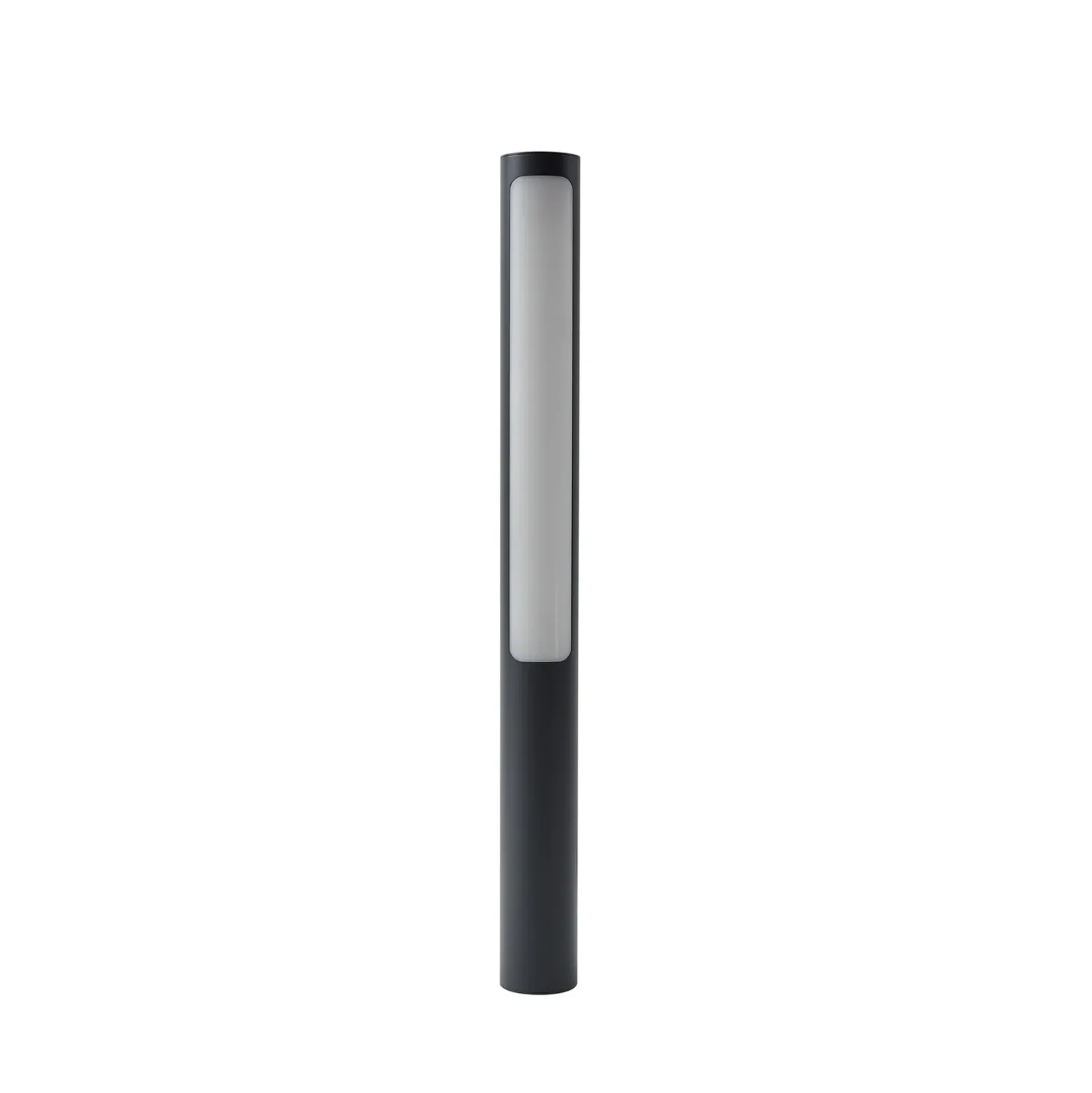 Lucande Bolardo luminoso LED Tuberia, antracita, metal, 80 cm
