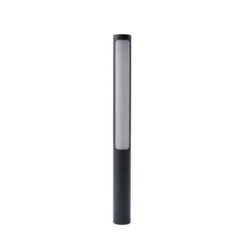 Lucande Bolardo luminoso LED Tuberia, antracita, metal, 80 cm