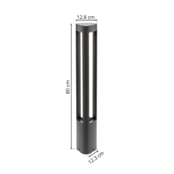 Lucande, bolardo luminoso LED Pirron, 80 cm, triangular, IP54