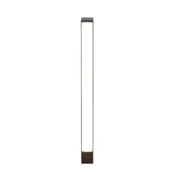 Lucande Bolardo luminoso LED Lirka, gris oscuro, metal, 60 cm
