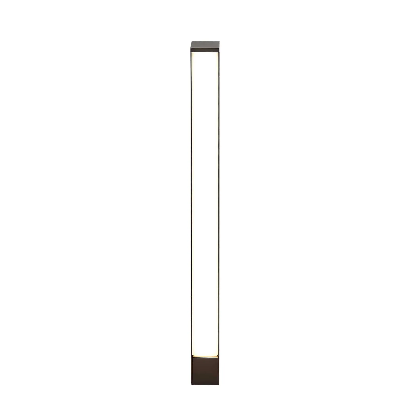 Lucande Bolardo luminoso LED Lirka, gris oscuro, metal, 60 cm