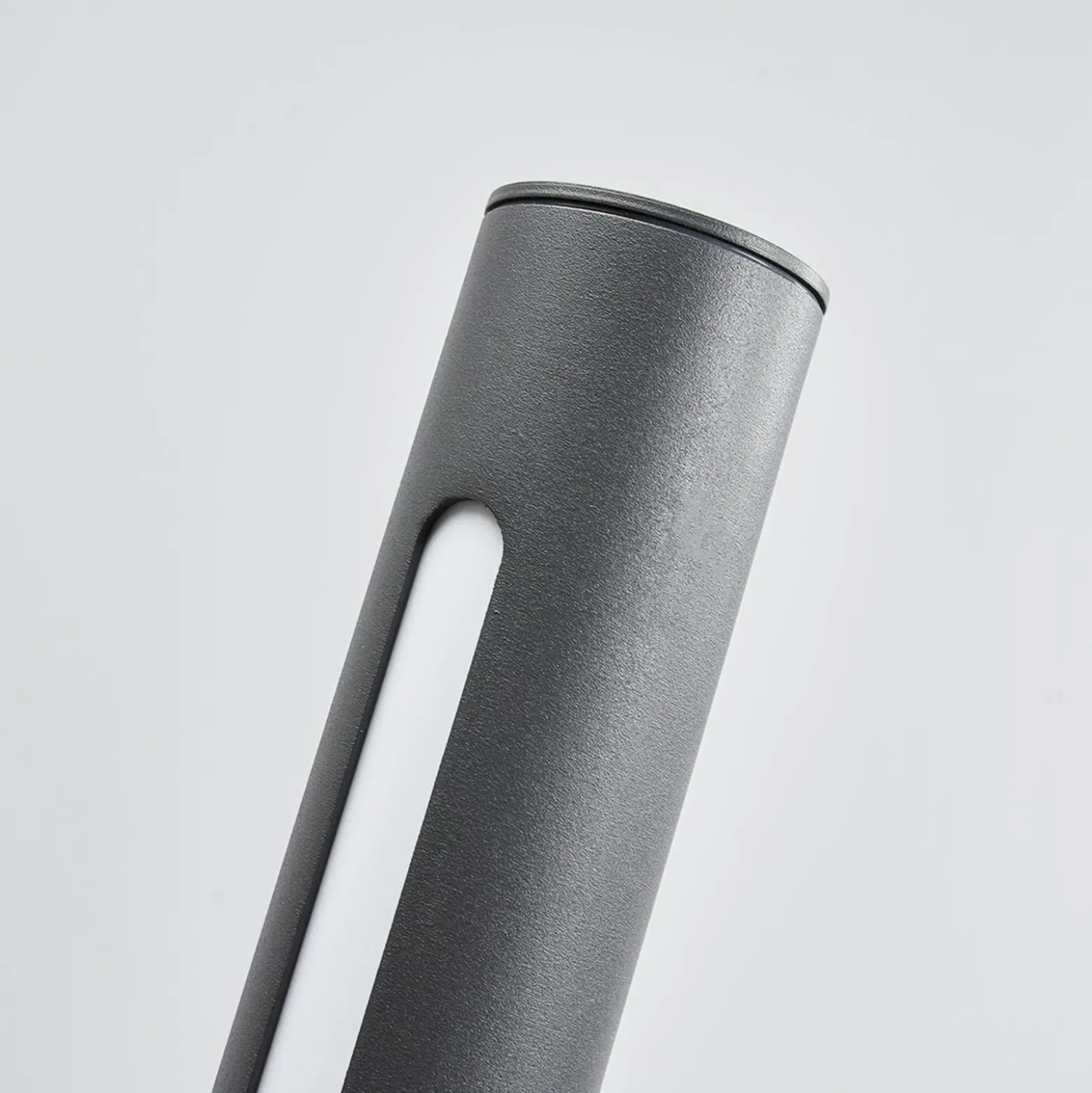 Lucande Bolardo luminoso LED Tomas, 75 cm, gris oscuro, IP54
