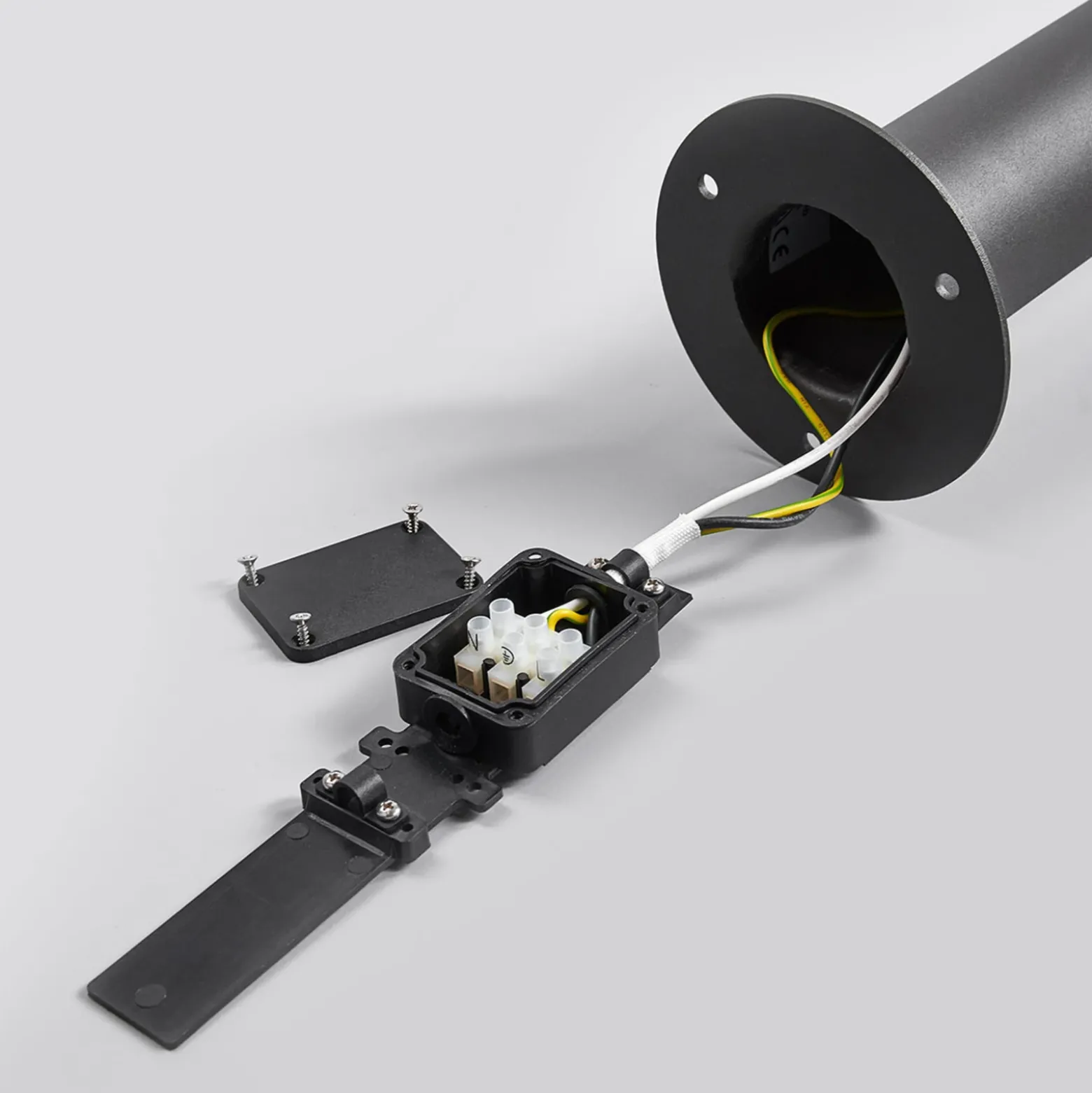 Lucande, bolardo luminoso LED Fenia, 100 cm, antracita, IP65