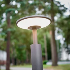Lucande, bolardo luminoso LED Fenia, 100 cm, antracita, IP65