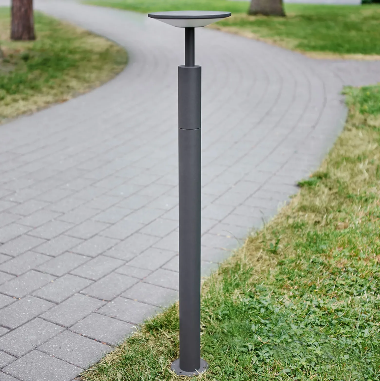Lucande, bolardo luminoso LED Fenia, 100 cm, antracita, IP65