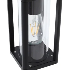 Lucande Bolardo luminoso Siveta, 100 cm de altura, negro, E27, IP65
