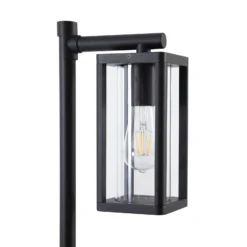 Lucande Bolardo luminoso Siveta, 100 cm de altura, negro, E27, IP65