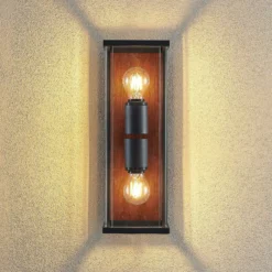 Lucande Elwin aplique, angular, 2 luces