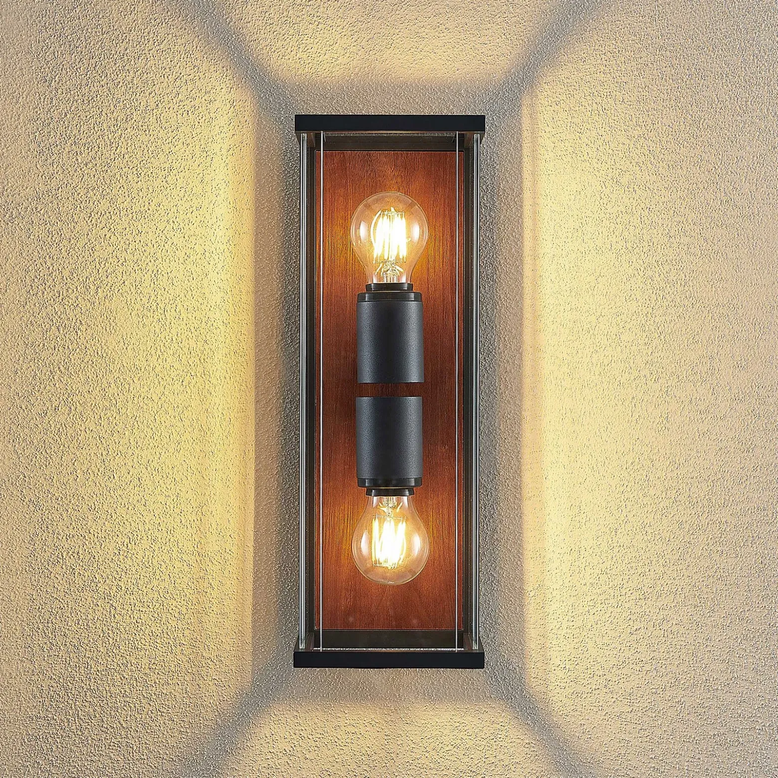 Lucande Elwin aplique, angular, 2 luces