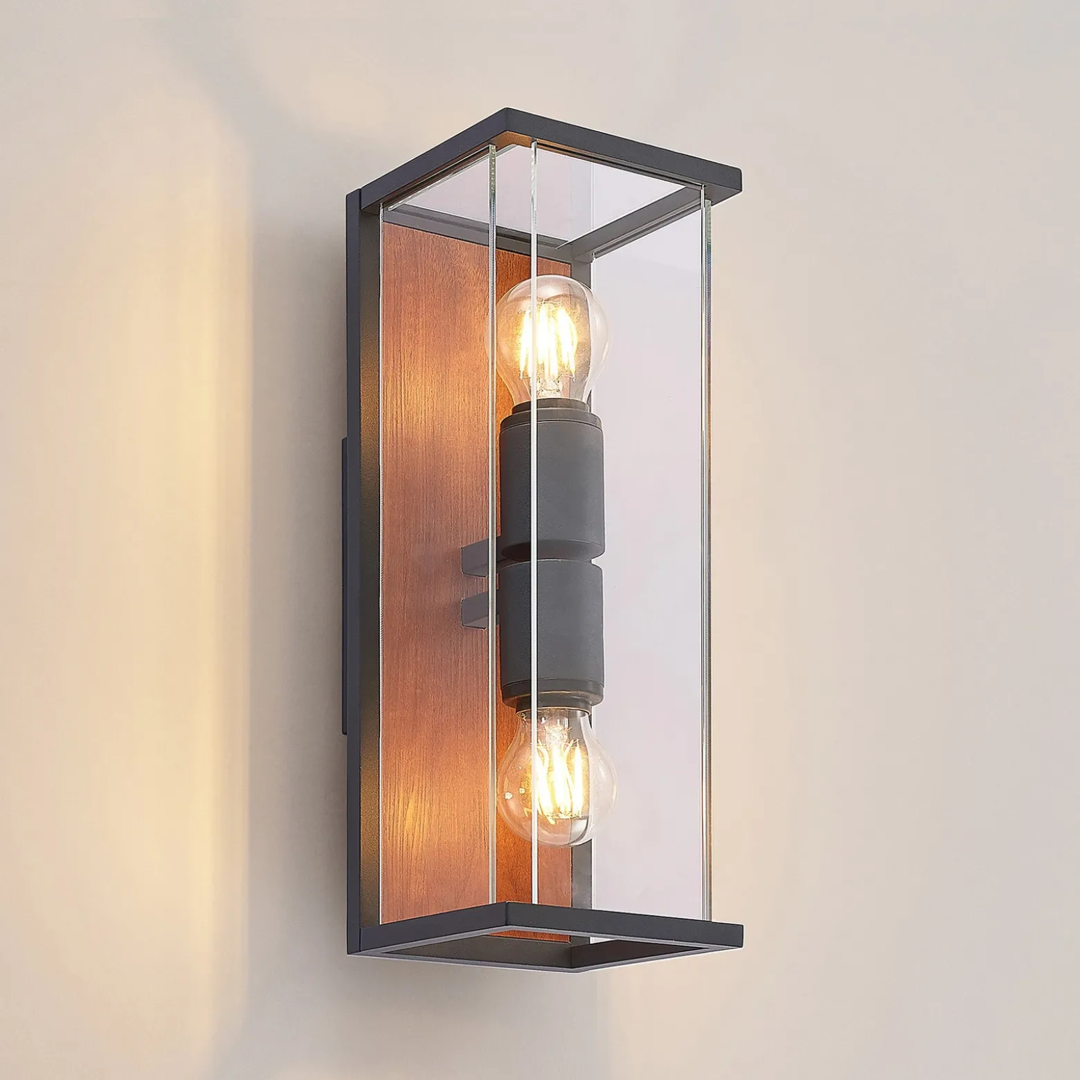 Lucande Elwin aplique, angular, 2 luces
