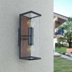 Lucande Elwin aplique, angular, 2 luces
