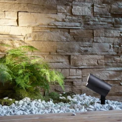 Lucande foco exterior LED Anton, pincho de suelo, antracita, metal