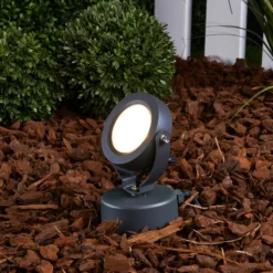 Lucande foco exterior LED Gavin, 33 cm, antracita, aluminio