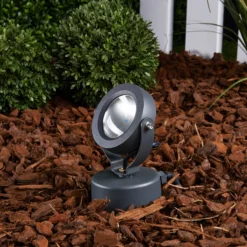 Lucande foco exterior LED Gavin, 33 cm, antracita, aluminio
