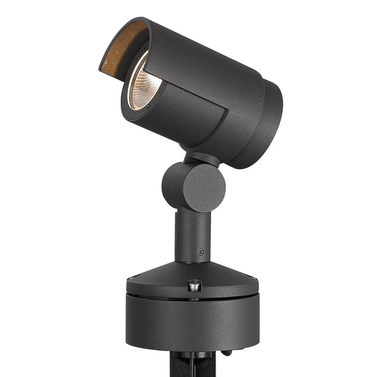 Lucande foco LED con pica Beatrix, antracita, aluminio, 45,7cm
