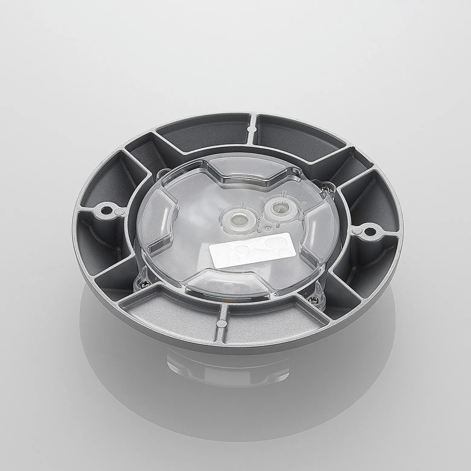 Lucande Foco LED de suelo Jeffrey, plateado, 1 salida de luz