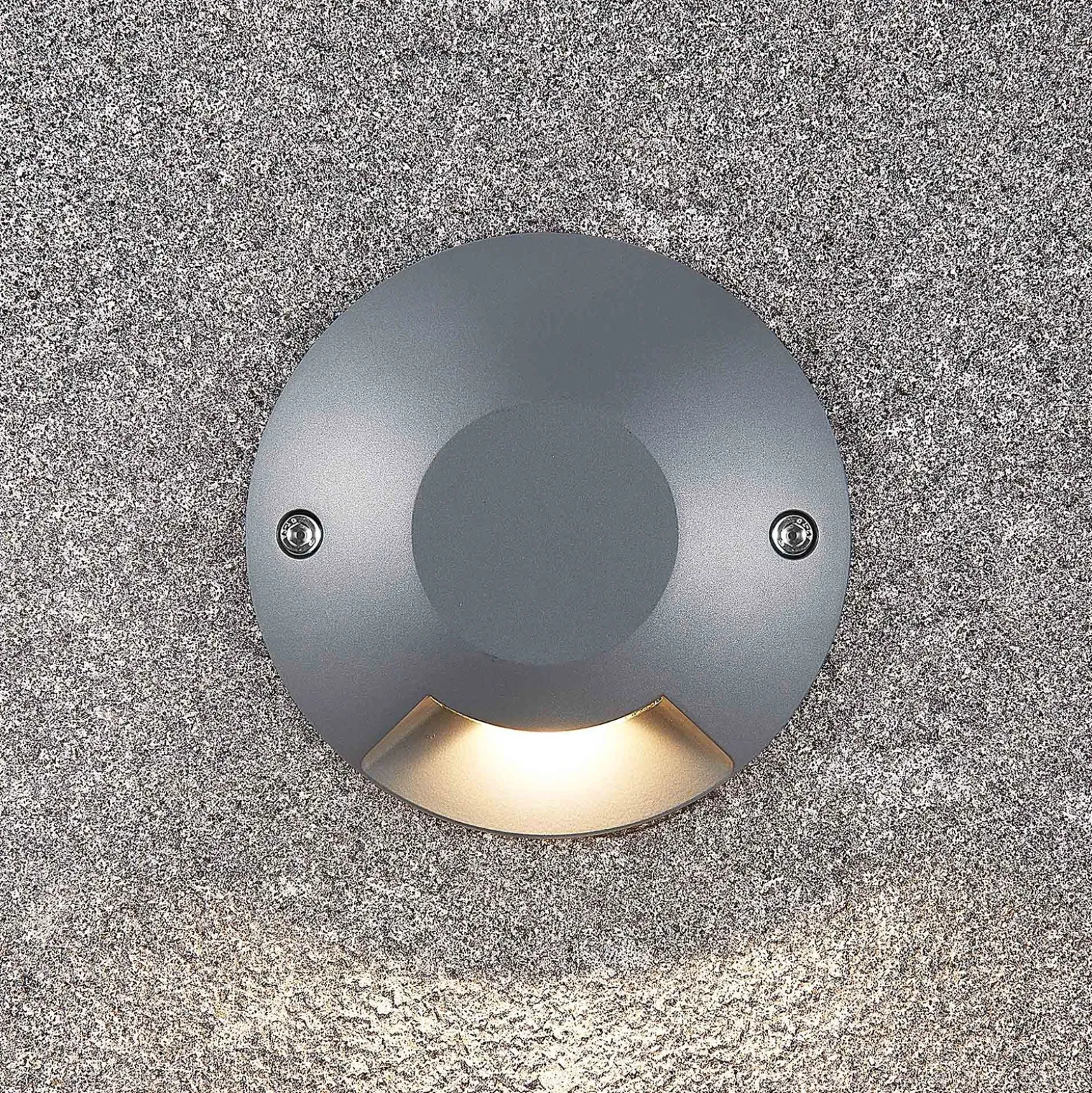 Lucande Foco LED de suelo Jeffrey, plateado, 1 salida de luz