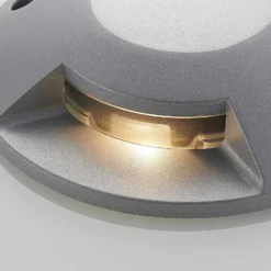 Lucande Foco LED de suelo Jeffrey, plateado, 1 salida de luz