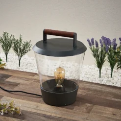 Lucande Larkyn lámpara de mesa decoración exterior