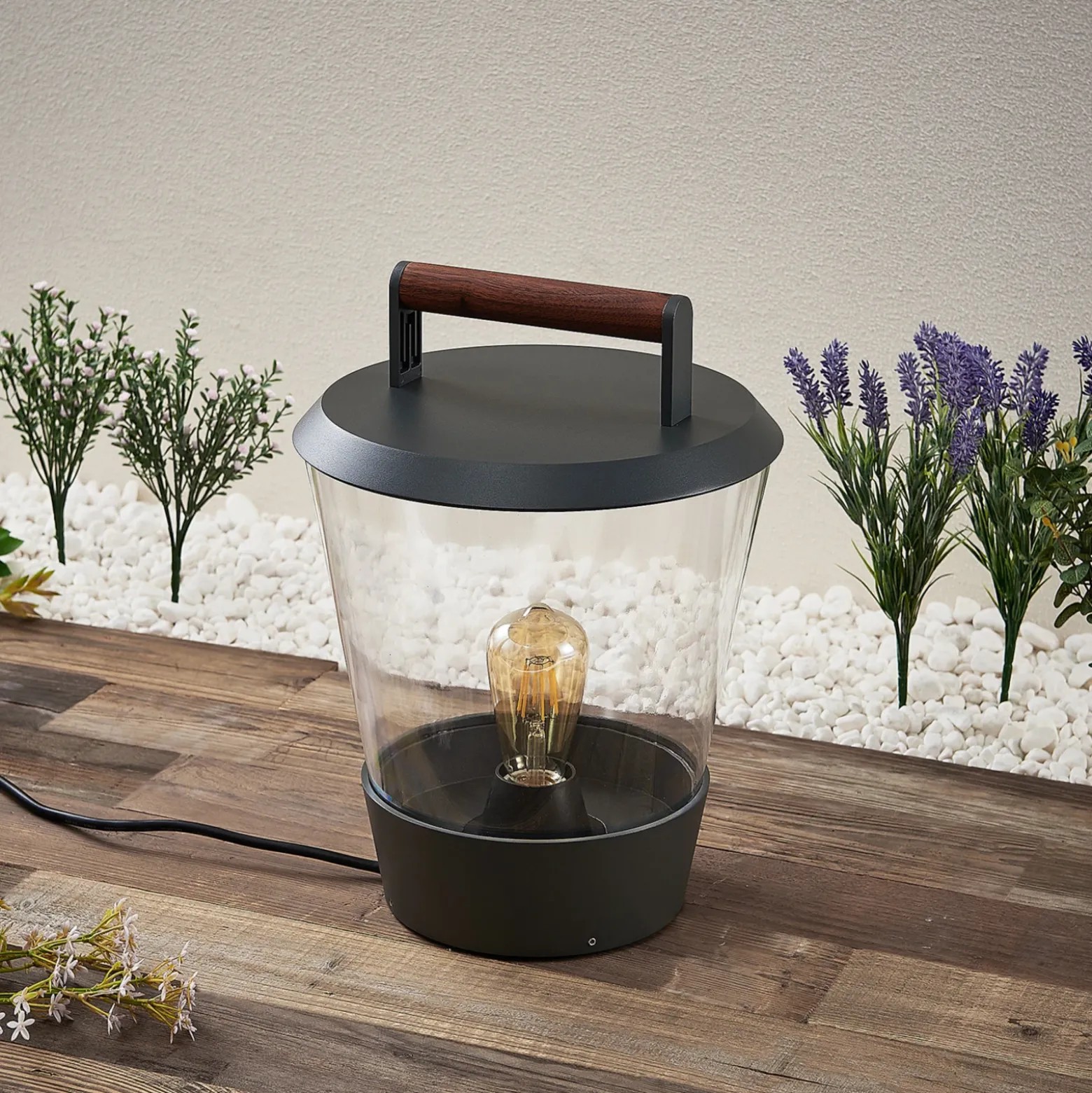 Lucande Larkyn lámpara de mesa decoración exterior
