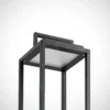 Lucande LED lámpara de exterior Elaja, negro, batería recargable, USB,