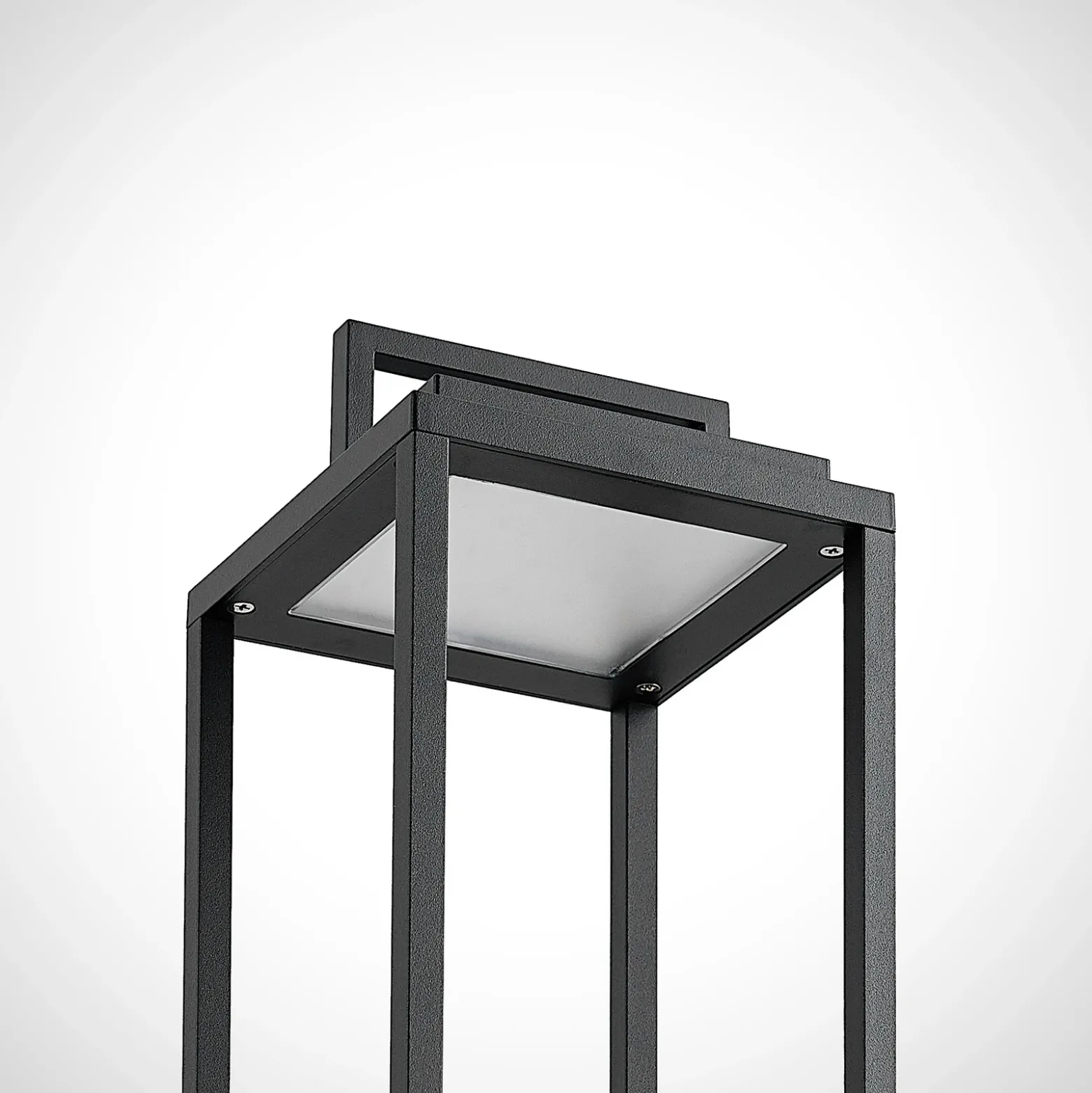 Lucande LED lámpara de exterior Elaja, negro, batería recargable, USB,