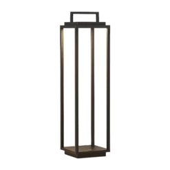 Lucande LED lámpara de exterior Elaja, negro, batería recargable, USB,