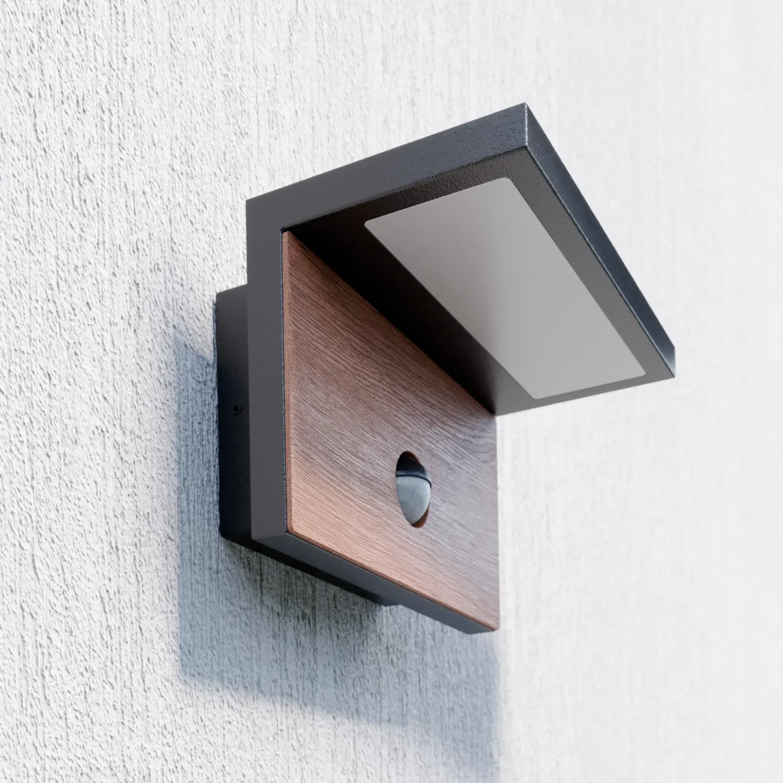 Lucande Lignus aplique LED, detector de movimiento