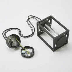 Lucande Lámpara colgante exterior Ferda, 25 cm, antracita, IP44