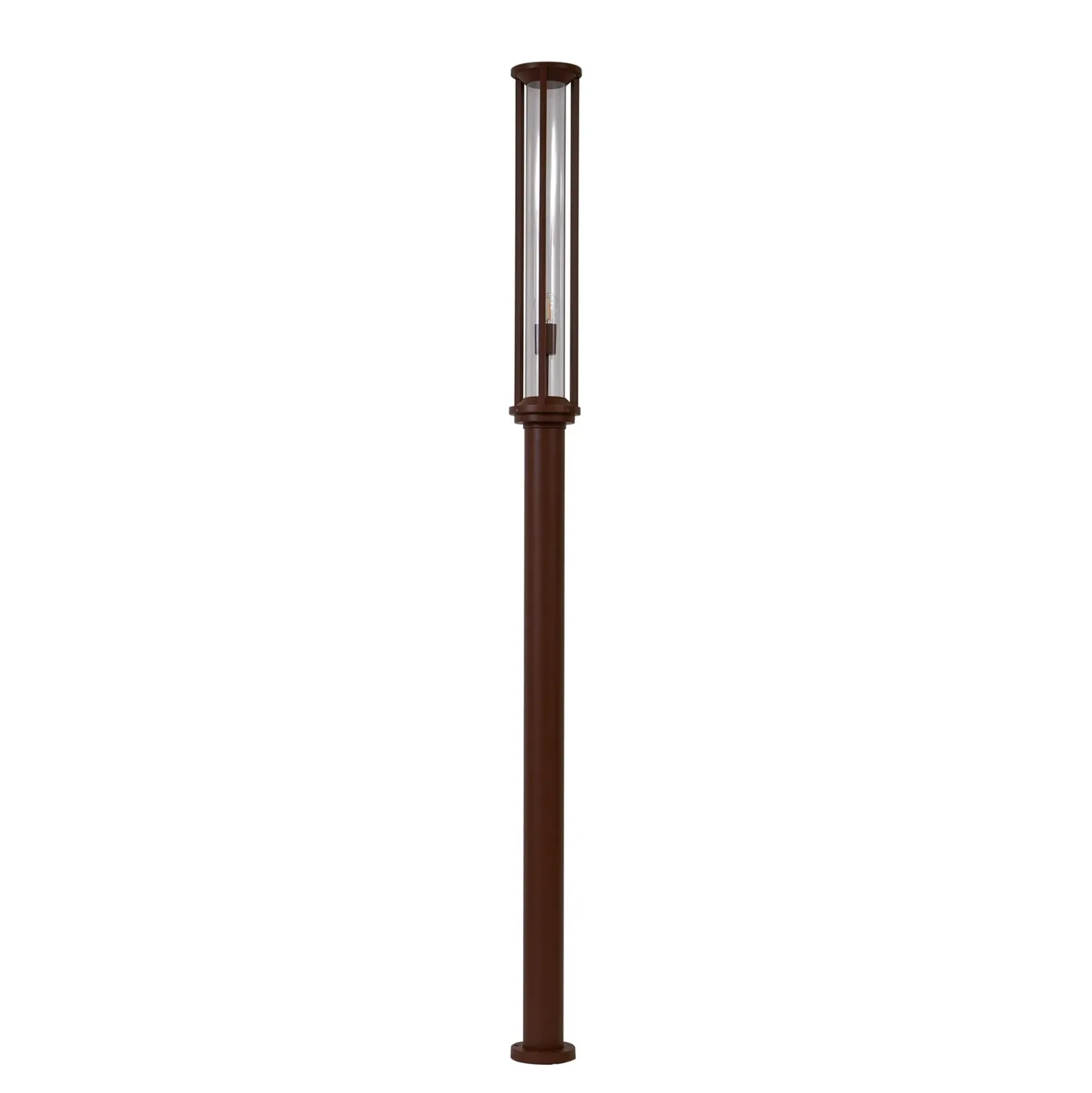 Lucande lámpara de exterior Alivaro, color óxido, 220 cm, E27, IP65