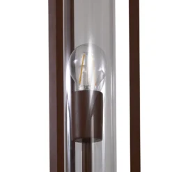 Lucande lámpara de exterior Alivaro, color óxido, 220 cm, E27, IP65