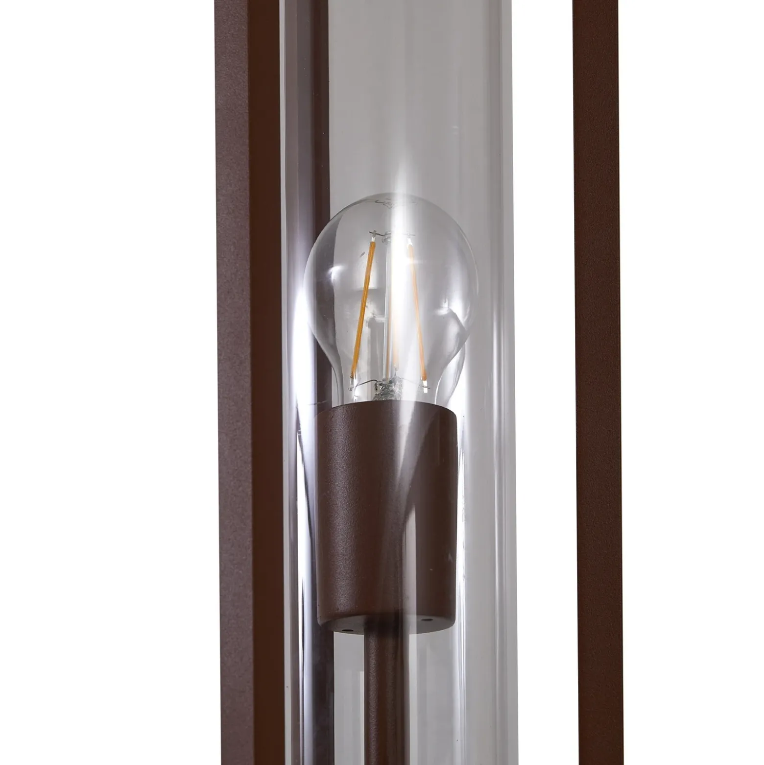 Lucande lámpara de exterior Alivaro, color óxido, 220 cm, E27, IP65