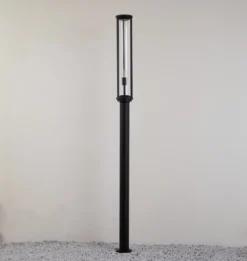 Lucande lámpara de exterior Alivaro, negro, 220 cm, E27, IP65