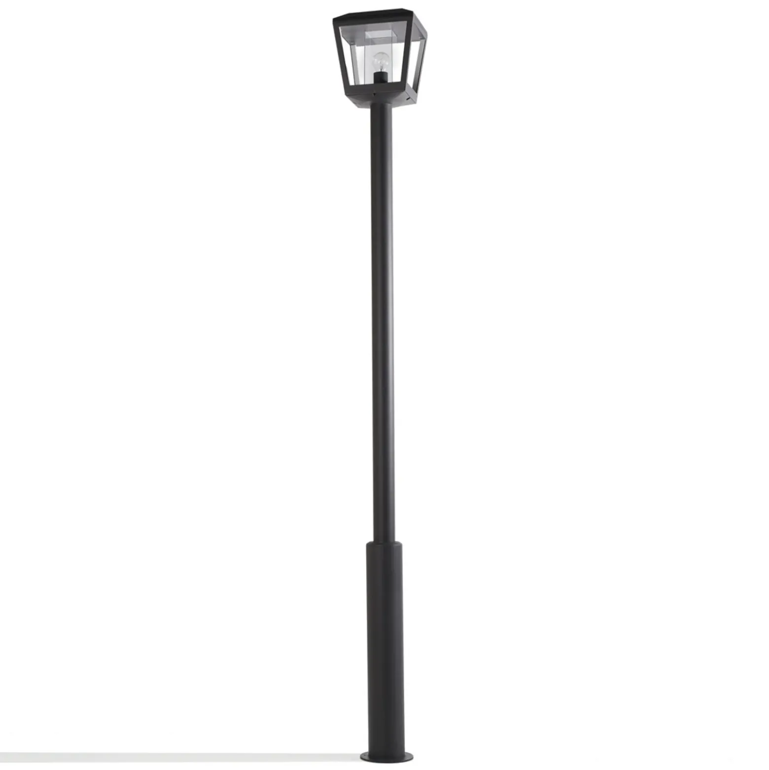 Lucande Lámpara de exterior Dunia, antracita, metal, altura 220 cm
