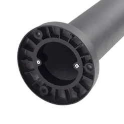 Lucande Lámpara de exterior LED Elario, 222 cm, negro, aluminio