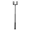 Lucande Lámpara de exterior Siveta, 240 cm, 2 luces, negro, E27, IP65