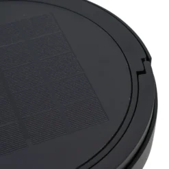 Lucande Lámpara de mesa solar LED Tilena, redonda, negra, atenuable