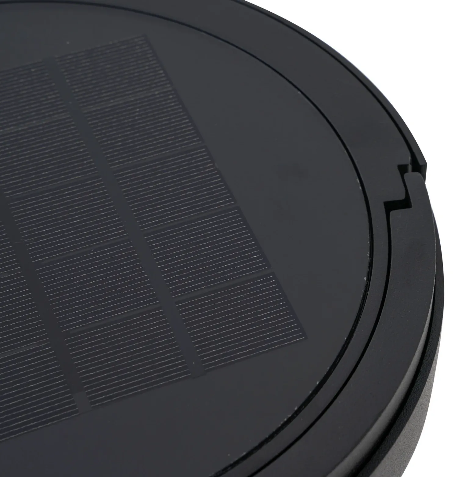 Lucande Lámpara de mesa solar LED Tilena, redonda, negra, atenuable