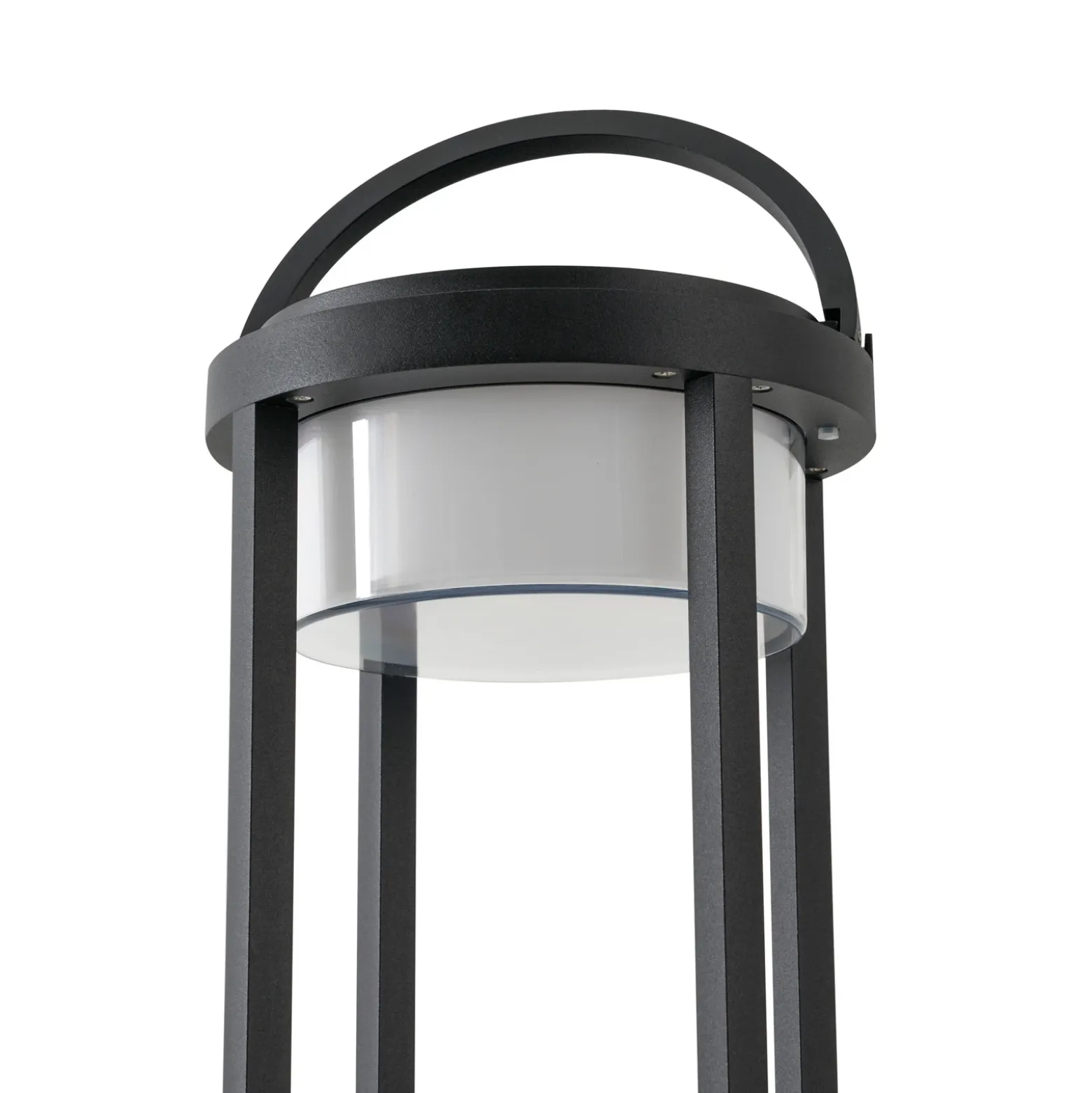Lucande Lámpara de mesa solar LED Tilena, redonda, negra, atenuable