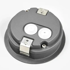 Lucande Lámpara de pared LED empotrable Loya, Ø 11,5 cm, gris, IP54