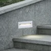 Lucande lámpara de pared LED empotrable Loya, 23 x 8 cm, blanca, IP54