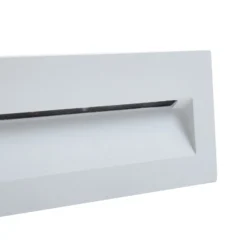 Lucande lámpara de pared LED empotrable Loya, 23 x 8 cm, blanca, IP54