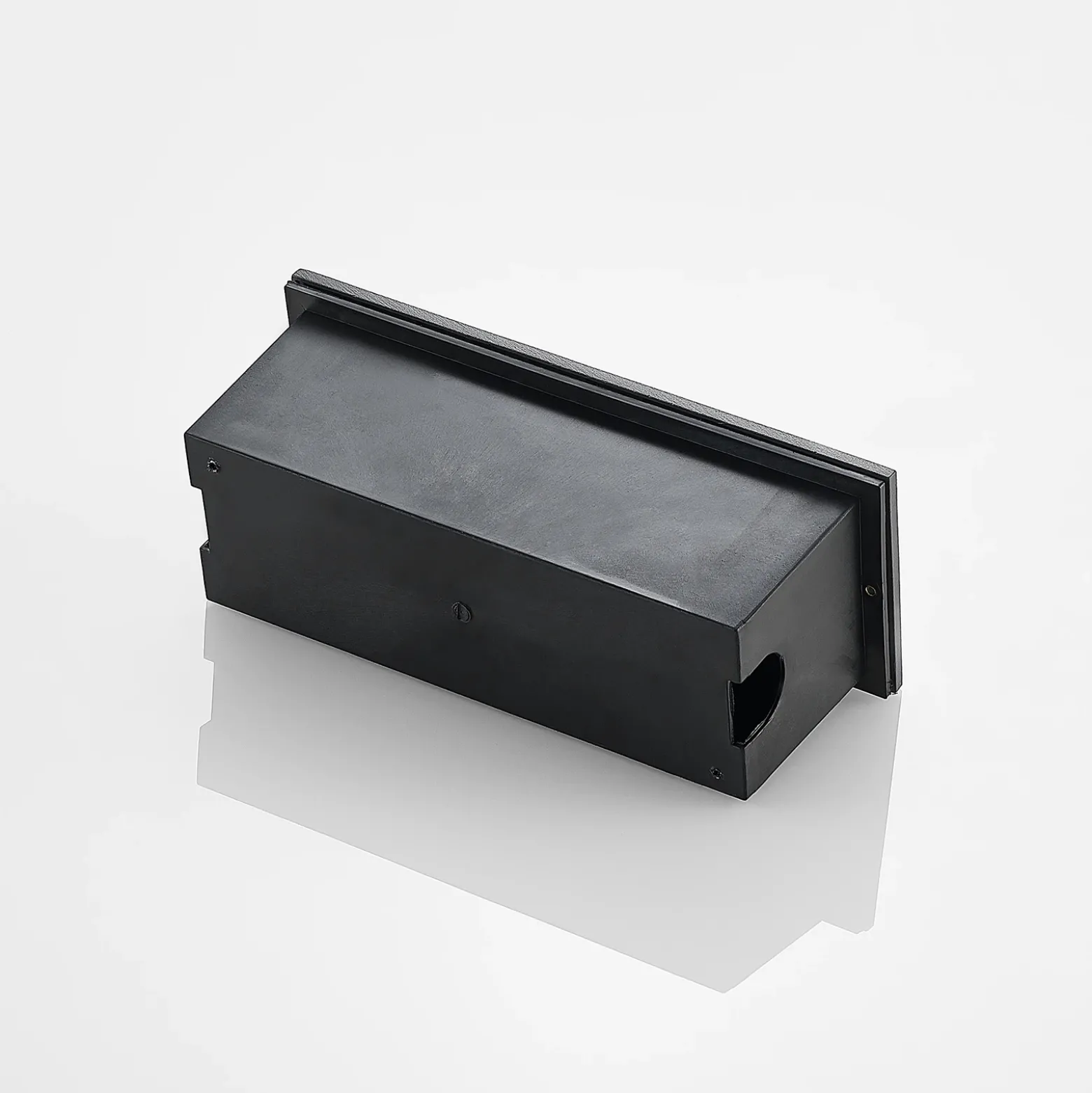Lucande Lámpara de pared LED empotrable Jaano, antracita, aluminio, IP65
