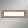 Lucande Lámpara de pared LED empotrable Holly, 17 cm, acero inoxidable