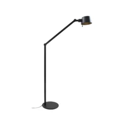 Lucande lámpara de pie Silka, altura 173 cm, negro, metal